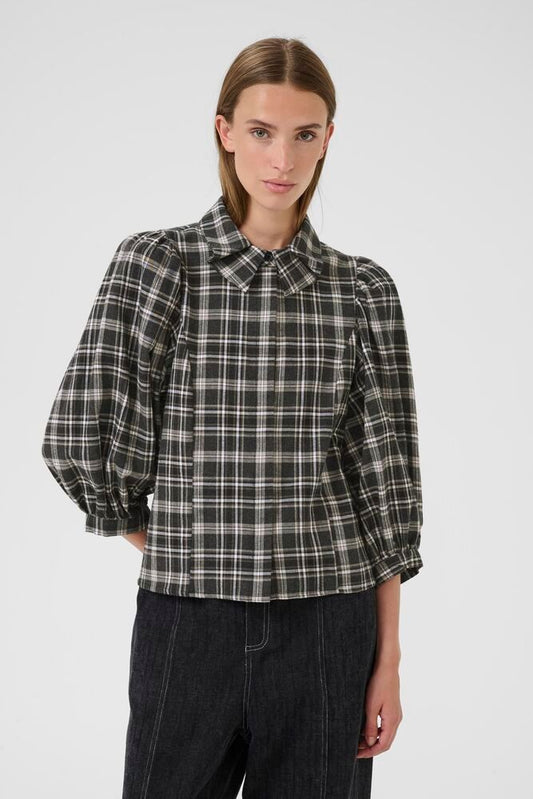 KBBELIS FROSTY BLOUSE CHECK