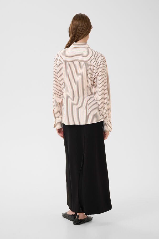 KBSELMIRA SHIRT CINNAMON STRIPE
