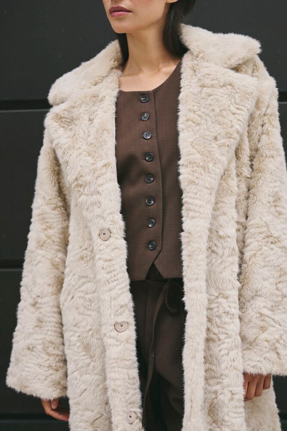 KBBOLINDA FUR COAT EGRET