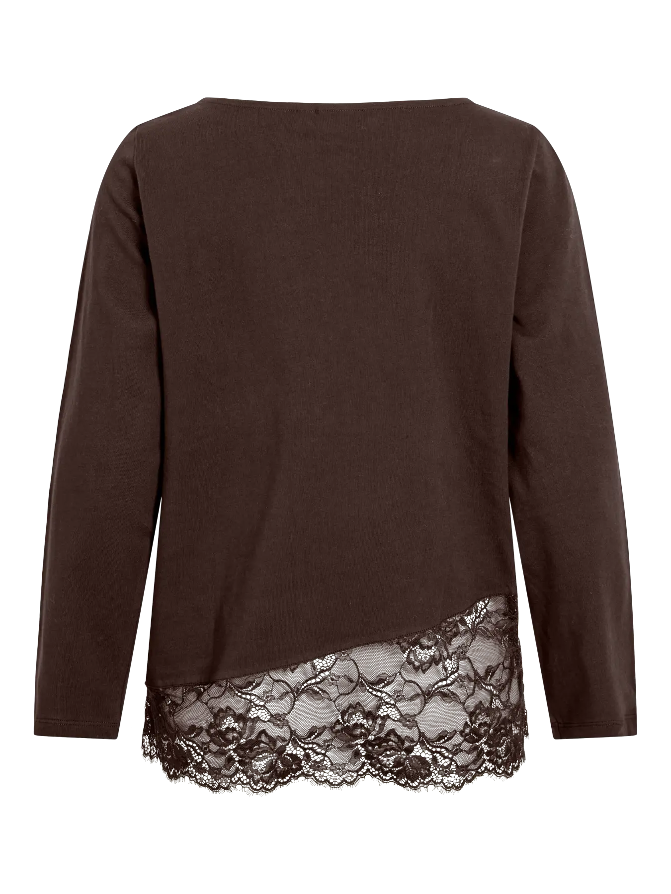 VILA VISOLEIL L/S LACE TOP COFFEE B
