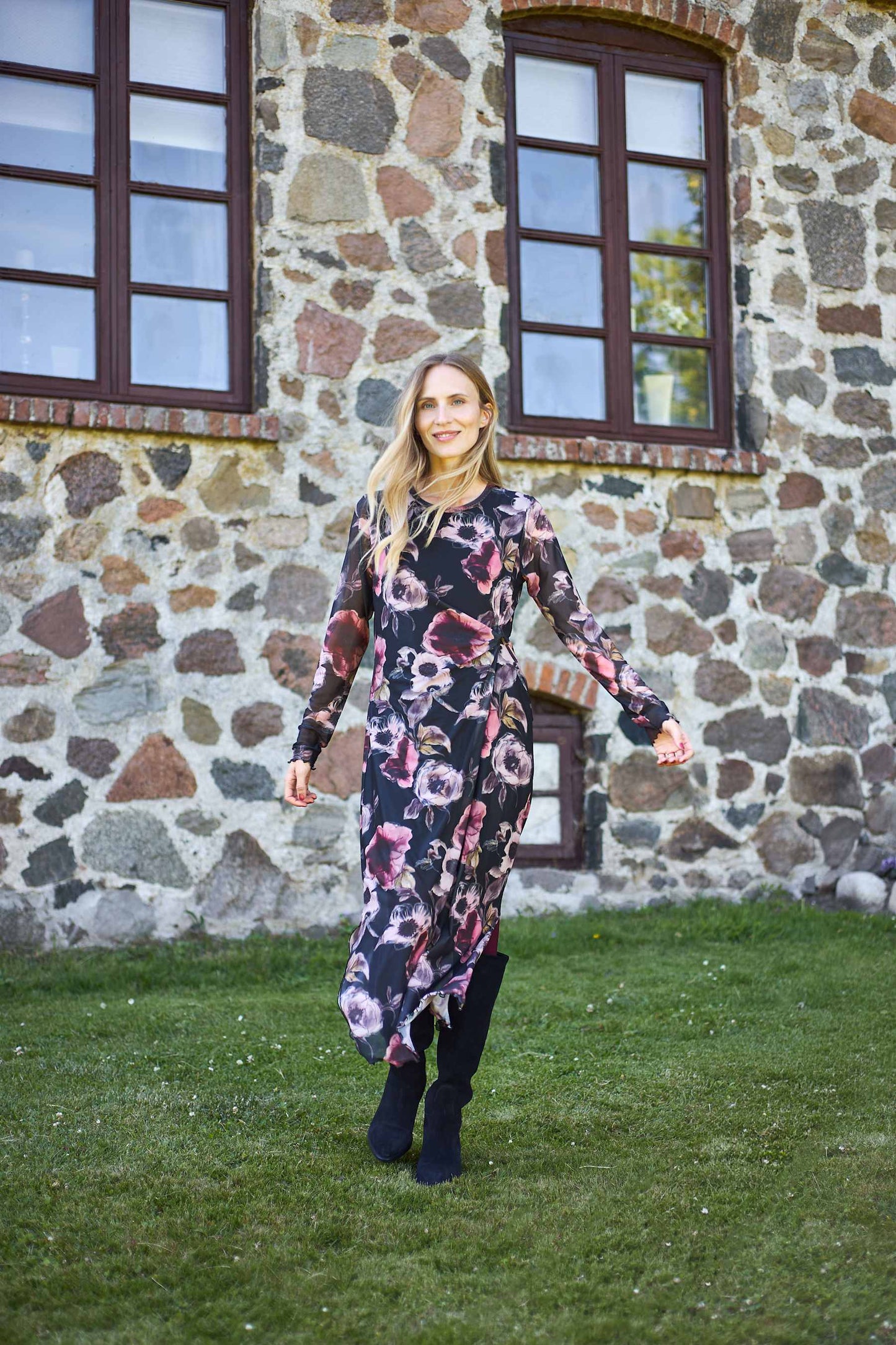 BCROSEY MECH DRESS BLACK ROSE