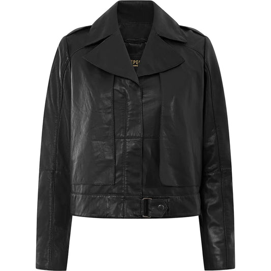 Depeche, Lola Leather Jacket Black