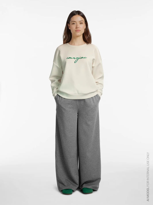 VILA VIARLESA HW WIDE PANTS GREY ME