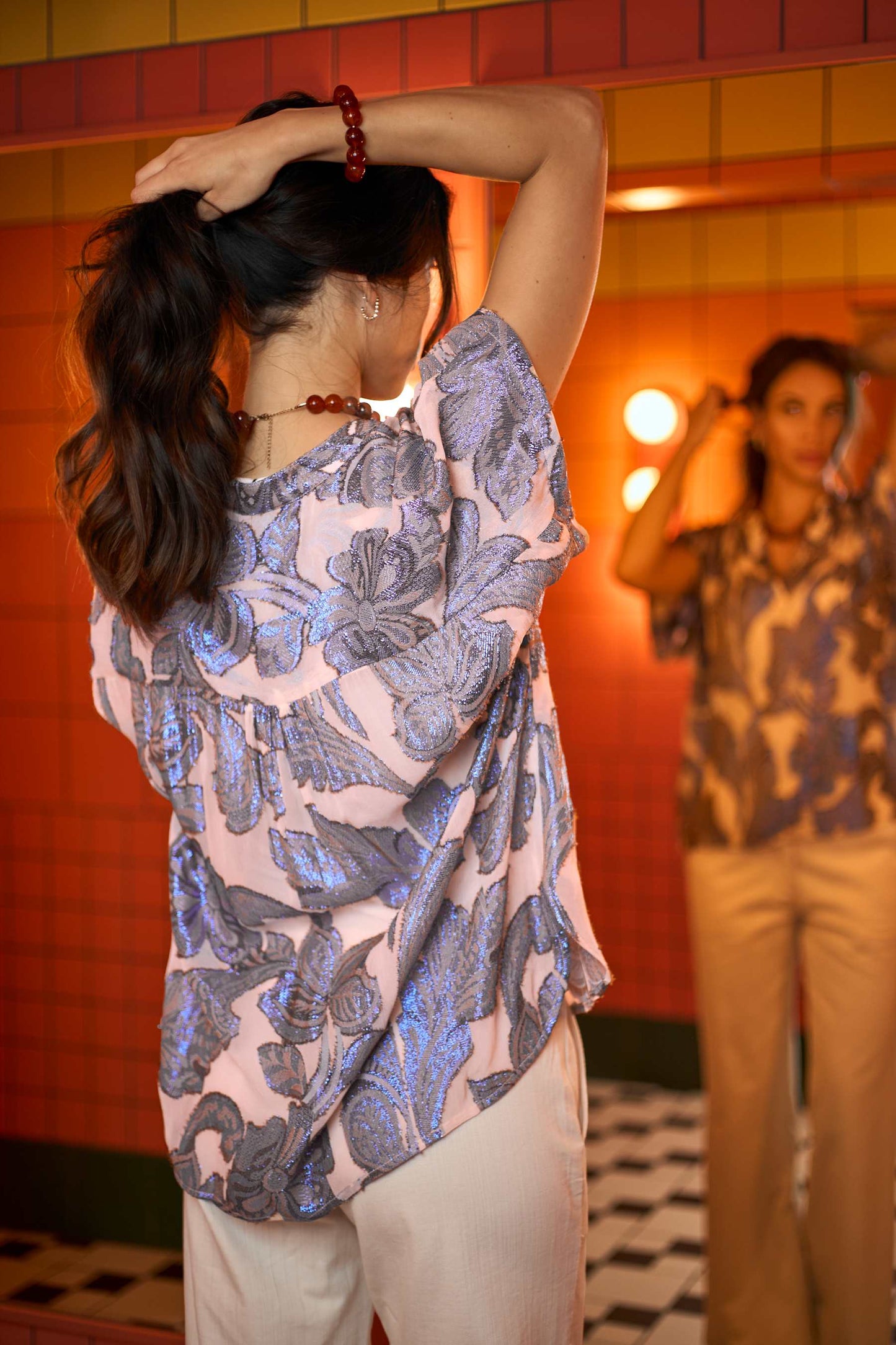BC KENZIE SS BLOUSE BLUE