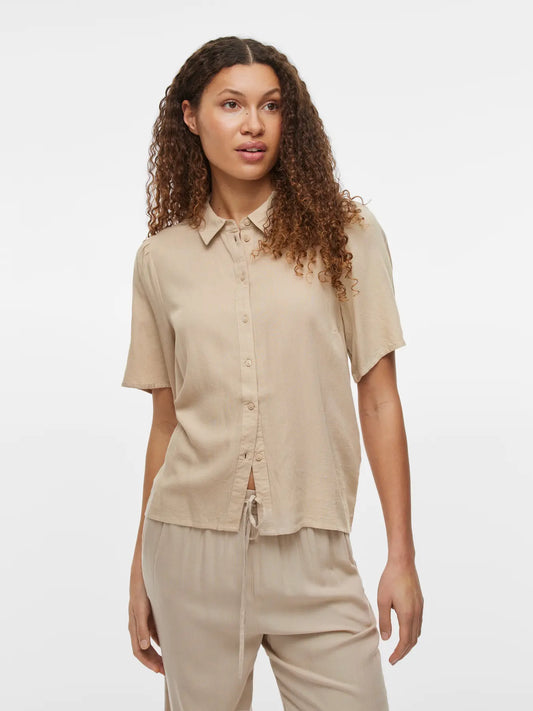 VILA VIPRICIL SHIRT FEATHER GRAY