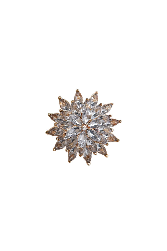 BCDAISY BROOCH GOLD COLOURED