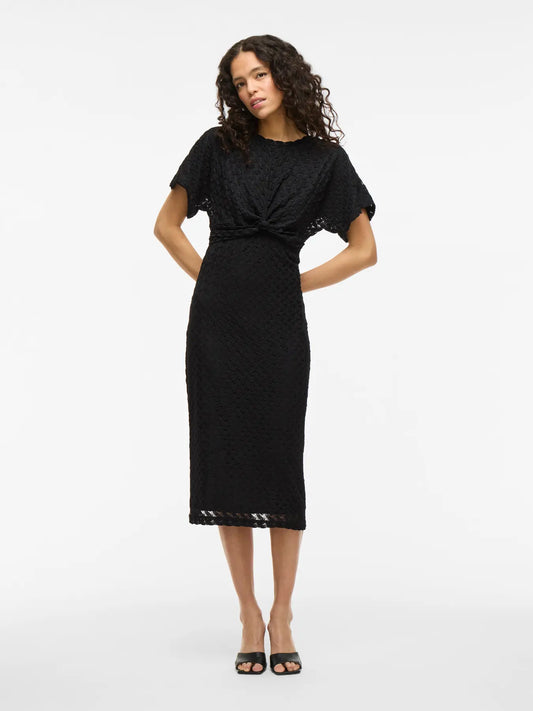 VILA VISOLIRA O-NECK MIDI DRESS SORT