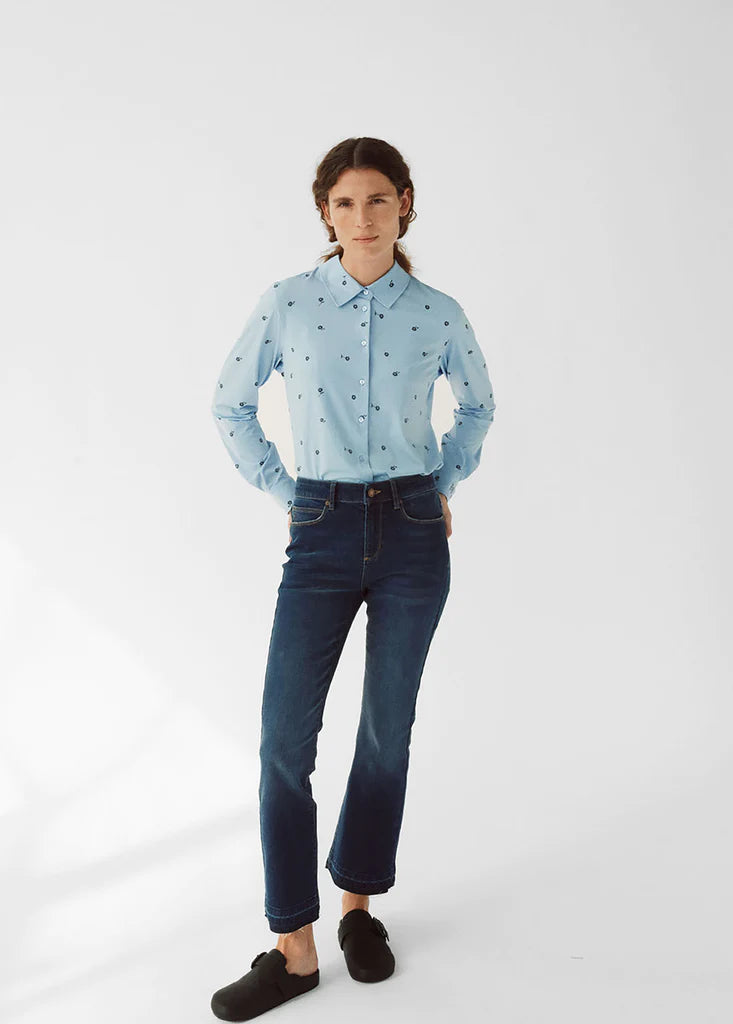 Pieszak, Jelena Kick Flare Denim Blue